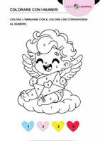 anteprima - Esercizi - 10 Schede di Scrittura, Comprensione e Conteggio sull'Amore - Pagina 2