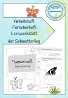 Vorschau - Arbeitsblätter - Themenheft/Forscherheft/Lernwerkstatt Schmetterling ab Klasse 2 - Deckblatt