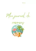 Aperçu - Feuilles d'exercices - Journal de vacances pour les élèves - 1 & 2 semaines - Page de couverture