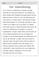 Vorschau - Arbeitsblätter - Valentinstag / Lesetext - Seite 1