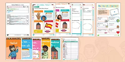 Vorschau - Arbeitsblätter - DaZ - Schule und Familie: sich vorstellen: 1. Stunde - Materialienbündel - Deckblatt