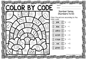 Vorschau - Arbeitsblätter - Color by Code Activity - Number Sense (St. Patrick's Day) - Seite 2