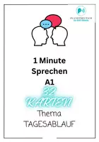 Vista previa - Tarjetas / Manipulativos - 1 Minute Sprechen A1: Tagesablauf - Portada