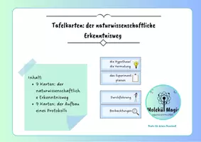 Vorschau - Präsentationen/Tafelbilder - Tafelkarten: der naturwissenschaftliche Erkenntnisweg und das Protokoll - Deckblatt