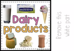 Voorbeeld - Dairy products matching for preschool SPED | Five Food groups errorless activity - Pagina 3