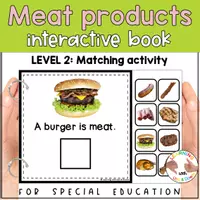 Voorbeeld - Meat matching for preschool | Five Food groups errorless activity - Pagina 2