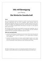 Vorschau - Stundenentwürfe - Information und Bewegung "Die Römische Gesellschaft" - Deckblatt