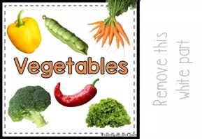 Voorbeeld - Vegetables photo matching for preschool | Five Food groups errorless activity - Pagina 3