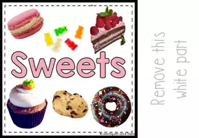 Voorbeeld - Sweet treats photo matching for preschool | Five Food groups errorless activity - Pagina 3