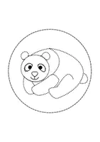Vorschau - Arbeitsblätter - runde Prickelbilder / Fensterbilder Thema Pandas - Grundschule - Bastelvorlagen - Seite 3