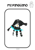 Vista previa - Manualidades / Dibujos para colorear - ACTIVIDAD MANO-PINGÜINO - página 1