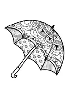 Vorschau - Arbeitsblätter - Ausmalbilder & Mandalas PAKET - Regenschirme - Grundschule - Bastelvorlagen - Seite 2