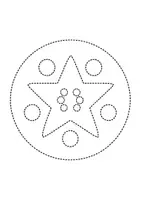 Vorschau - Arbeitsblätter - runde Prickelbilder / Fensterbilder Thema Sterne - Grundschule - Bastelvorlagen - Seite 3