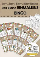 Vorschau - Spiele - Kleines 1x1 – Bingo-Spiel, 1er-, 2er-, 5er-, 10er-Reihe - Deckblatt