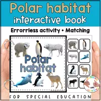 Voorbeeld - Arctic animals polar habitat matching for SPED real photos | Errorless activity - Voorblad