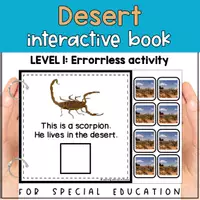 Voorbeeld - Desert animals matching for SPED | Desert habitat activity | errorless - Pagina 1