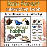 Voorbeeld - Rain forest habitat matching for SPED | Jungle animals activity | errorless - Voorblad