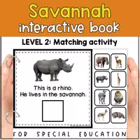 Voorbeeld - Savannah animals matching for SPED | Savannah habitat errorless activity - Pagina 2