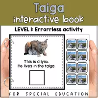 Voorbeeld - Taiga animals matching for SPED | Taiga habitat errorless activity - Pagina 1
