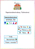 Vorschau - Präsentationen/Tafelbilder - Gegenstandsbeschreibung – Tafelmaterial zur strukturierten Texterstellung (Deutsch) - Deckblatt