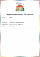 Vorschau - Präsentationen/Tafelbilder - Gegenstandsbeschreibung – Tafelmaterial zur strukturierten Texterstellung (Deutsch) - Seite 1