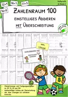 Vorschau - Arbeitsblätter - Einstellige Addition mit Übergang - ZR 100 - A5-Übungsheft - Deckblatt