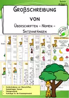 Vorschau - Arbeitsblätter - Übungsmappe zur Großschreibung – Nomen, Satzanfänge und Überschriften - Deckblatt
