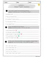 Vorschau - Arbeitsblätter - Worksheet, Simple Present Questions - Seite 2