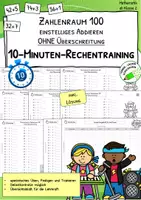 Vorschau - Arbeitsblätter - Materialpaket "10-Minuten-Rechnungen im Zahlenraum 100" - Seite 1