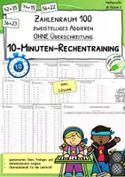 Vorschau - Arbeitsblätter - 10-Minuten-Rechentraining – Zweistellige Addition im Zahlenraum 100 (ohne Überschreitung) - Deckblatt