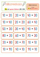 Vorschau - Fördermaterial/Inklusion - * Blitzrechnen * im ZR 100 + und - #homeschooling - Seite 1