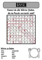 Vorschau - Arbeitsblätter - Wortsuche Thema ESSEN mit Lösung - DaZ/DaZ/Deutsch - Seite 1
