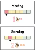 Vorschau - Bildkarten - Bildkarten - Wochentage für den Morgenkreis - Seite 1
