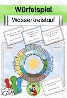 Vorschau - Spiele - Würfelspiel Wasserkreislauf Sachunterricht Klasse 3 - Deckblatt