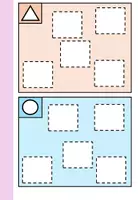 Vorschau - Mal- und Bastelvorlagen - 4 Klettmappen - Sortieren/Zuordnen - Merkmal "Form" - Seite 1