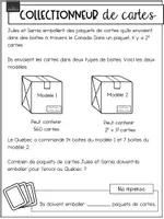 Aperçu - Feuilles d'exercices - Situation déconstruite - Collectionneur de cartes - Page 2