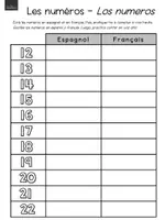 Aperçu - Fiches - Thème: Les numéros - Page 2