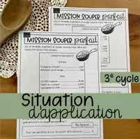 Aperçu - Feuilles d'exercices - Situation d'application - Mission souper parfait - Page de couverture