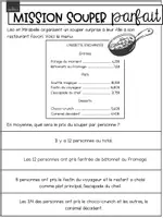 Aperçu - Feuilles d'exercices - Situation d'application - Mission souper parfait - Page 2