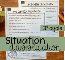 Aperçu - Feuilles d'exercices - Situation déconstruite - Rentrée chocolatée - Page de couverture