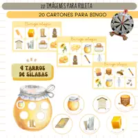 Vista previa - Juegos / Gamificación - LAS ABEJAS - VOCABULARIO: Ruleta y bingo. - Portada