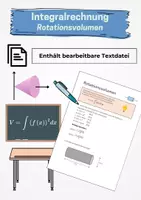 Vorschau - Arbeitsblätter - Integralrechnung - Rotationsvolumen - Deckblatt