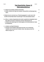 Vorschau - Test - Klassenarbeit "Nationalsozialismus 1933-1939" inkl. Erwartungshorizont - Deckblatt