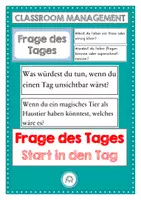 Vorschau - Aufgabenkarten - Frage des Tages. Start in den Tag - Deckblatt