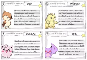 Vorschau - Aufgabenkarten - Pocket-Monster: Abschreibkarten | Schreibschrift VA - Seite 3
