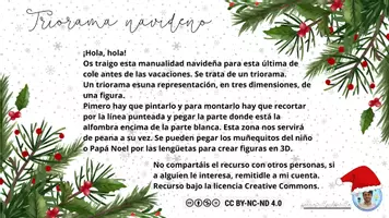 Vista previa - Manualidades / Dibujos para colorear - Triorama navideño (manualidad) @maestrilloalvarillo - página 2