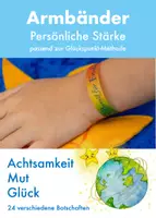 Vorschau - Mal- und Bastelvorlagen - Glücks und Mutmach-Armbänder zur Glückspunkt-Methode – Glück, Achtsamkeit, persönliche Stärke - Deckblatt