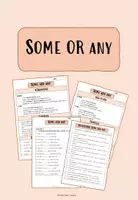 Vorschau - Arbeitsblätter - SOME OR ANY: MERKBLÄTTER + ÜBUNGEN - Deckblatt