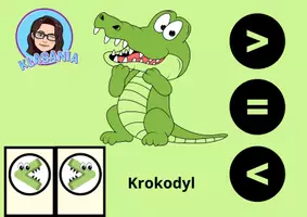 zapowiedź - 📢 Wesoły krokodyl uczy porównywać liczby! 🐊➕➖ - obwoluta