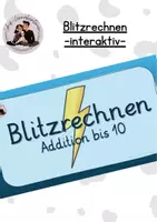 Vorschau - Präsentationen/Tafelbilder - Blitzrechnen "Addition bis 10" - interaktiv - Deckblatt